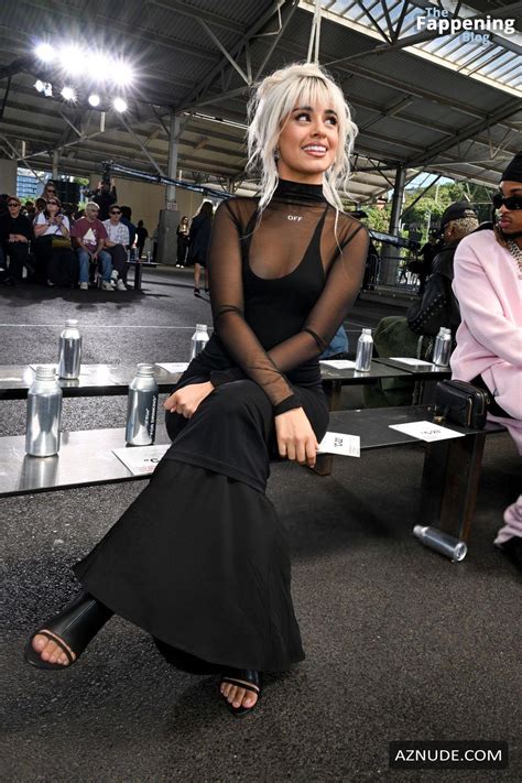 Camila Cabello Sexy Flashes Her Hot Pokies In A Stunning Black Dress At Off White Fashion Show