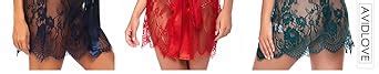 Avidlove Women Kimono Robe Floral Lace Babydoll Lingerie Sheer Mesh Nightgown At Amazon Womens