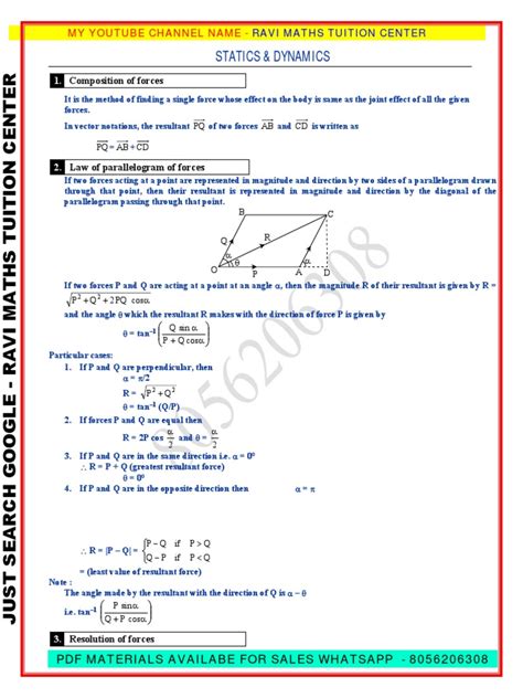 Jee Maths Statics And Dynamics Theory Pdf