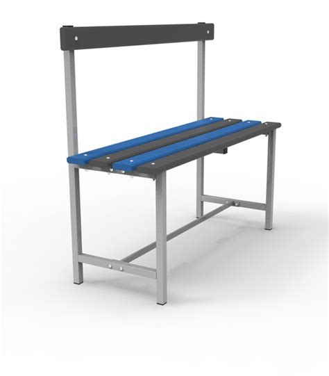 Скамья гардеробная со спинкой - Скамейки с пластиковым настилом ...