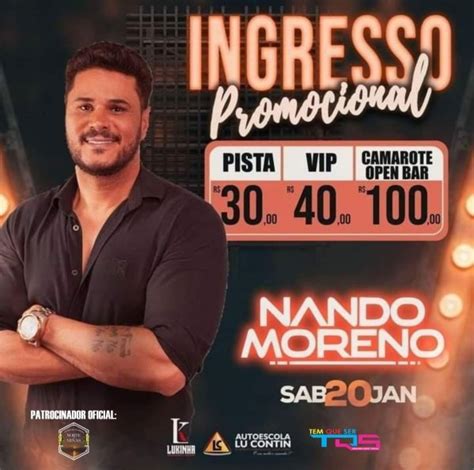 Show Nando Moreno Pela Vez Em Sete Lagoas Em Sete Lagoas Sympla