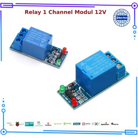 Jual Relay Module 1 Channel 12V Relay Interface Low Level Trigger