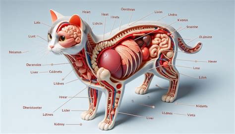 Onde Fica O Coração Do Gato - Um diagrama da anatomia de um gato e os órgãos de um coração humano ...