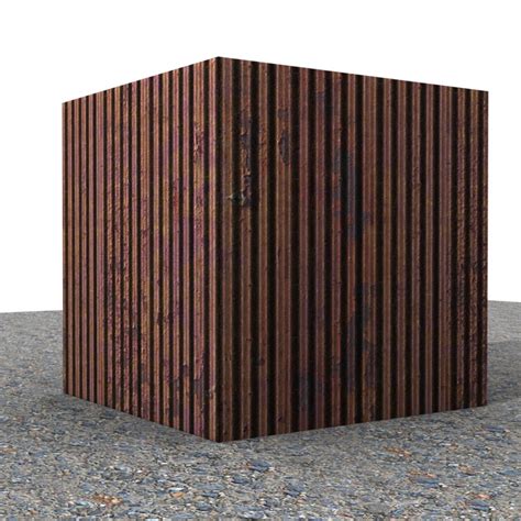 Rusted Box Seamless Textures Corrugated Steel