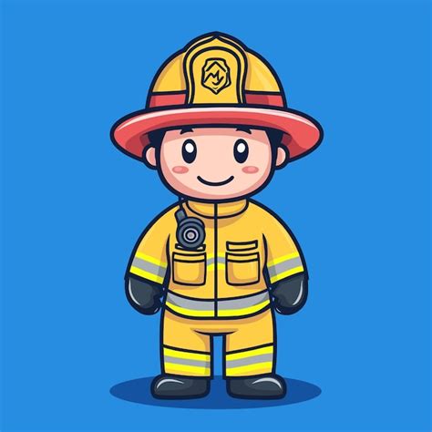 Cute Fire Chief Coordinating Response Vector Premium Ai Generated Vector