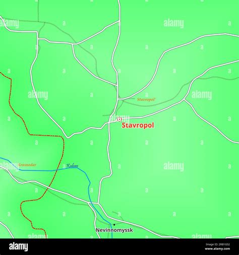 map  stavropol city  russia stock photo alamy