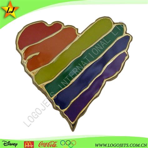 China Factory Whole Sale Gay Pride Rainbow Enamel Lapel Pin China Lapel Pin And Badge Price