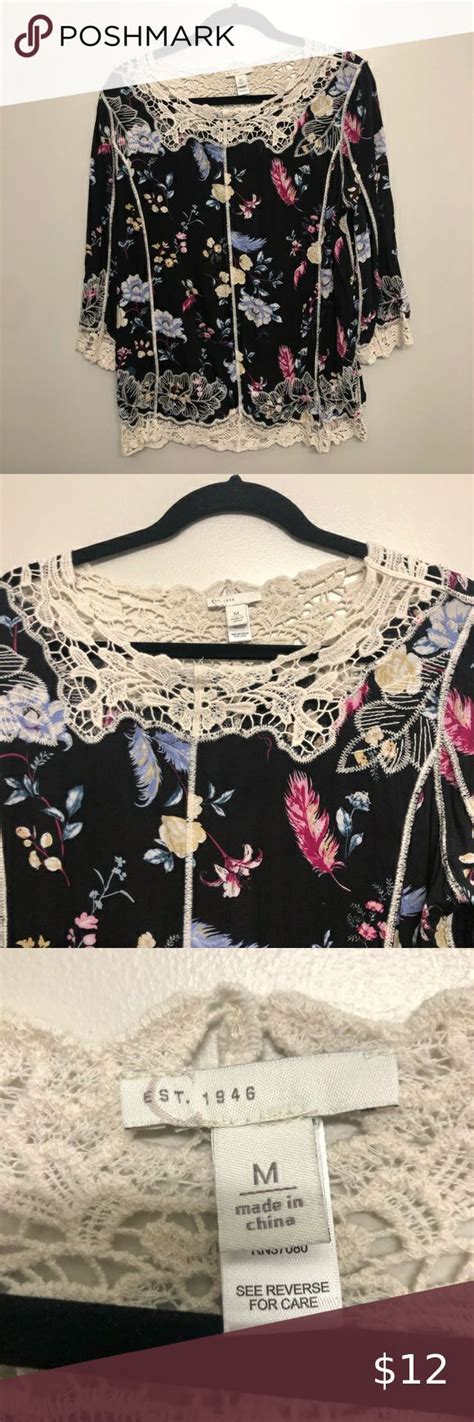 Cato Est Blouse Floral Print Black Floral Blouse Floral Prints