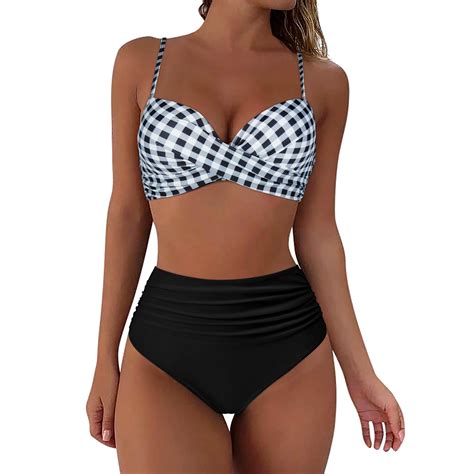 Rxrxcoco High Waist Bikini Set Sexy Push Up Two Pieces Women Swimsuit Walmart