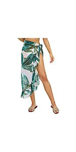 Lumisyne Strandkleider Damen Bikini Badeanz Ge Cover Ups Rmellos Wickelrock Sexy V Ausschnitt