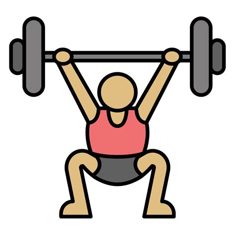 Weightlifting Sport Icon Symbol. Lifting Training 23981799 PNG