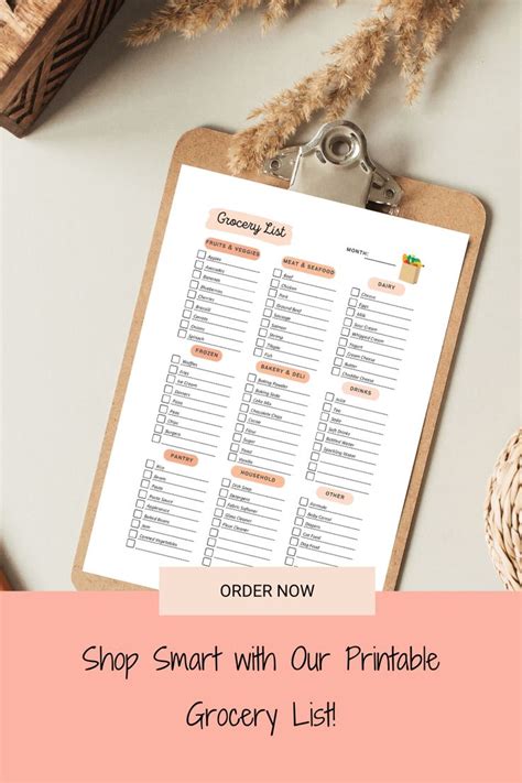 Editable Grocery List Printable Grocery List Food Shopping Etsy