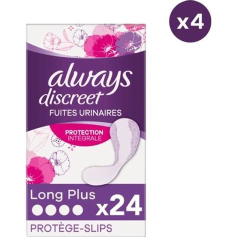 4x24 Protège Slips pour Fuites Urinaires Always Discreet Protection