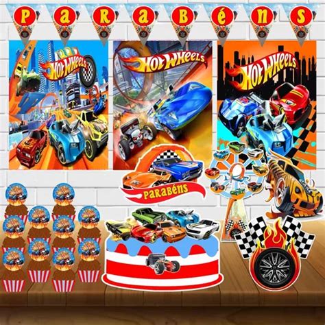 Kit Festa Hot Wheels Carro S Um Bolinho P S Brinde Mercadolivre