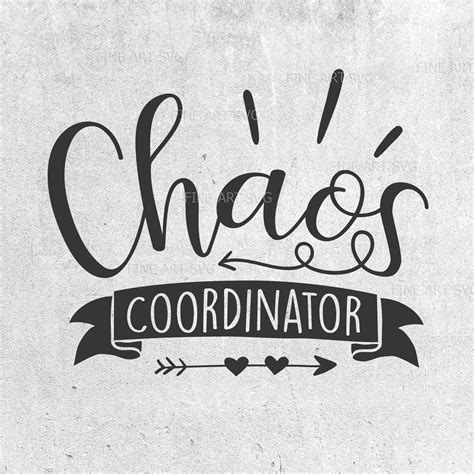 Chaos Coordinator Svg Chaos Svg Teacher Svg Mom Shirt Svg Etsy