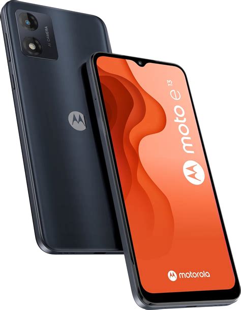 Motorola E13 Smartphone débloque Noir Cosmique 2 Go RAM 64 Go écran 6