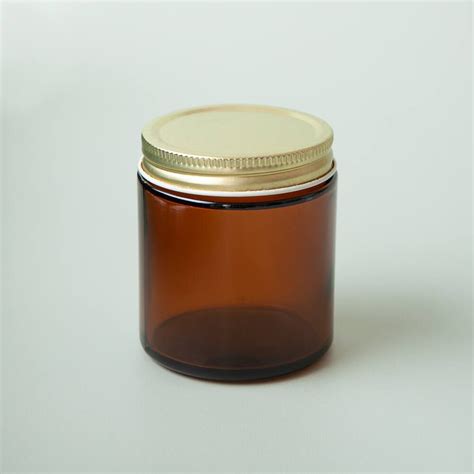 4 Oz Amber Glass Jar With Gold Lid Bramble Berry