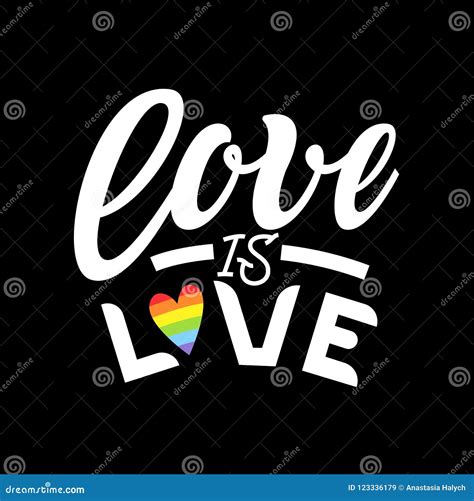 Gay Lettering Conceptual Poster With Lgbt Rainbow Hand Lettering For