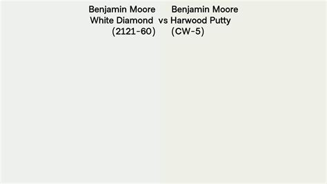 Benjamin Moore White Diamond Vs Harwood Putty Side By Side Comparison