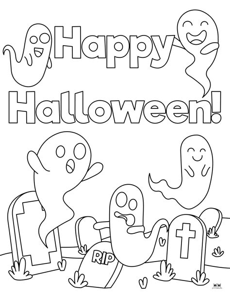 Happy Halloween Coloring Pages Free Pages Printabulls