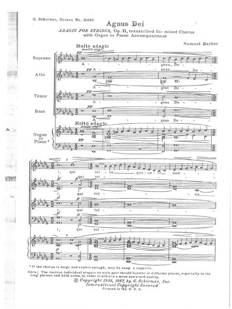 Agnus Dei Barber | PDF