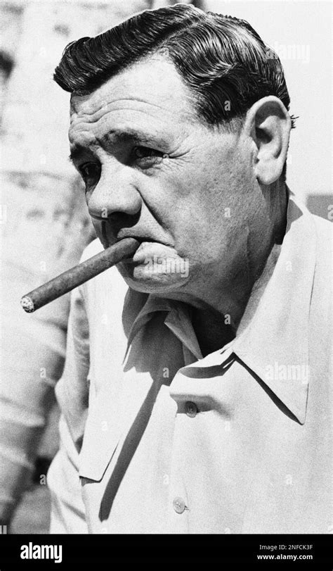 Former New York Yankees Slugger Babe Ruth Is Shown In Miami Beach Feb 1948 AP Photo Stock