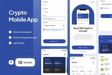 Figma UI Kit Crypto Mobile App Community Figma