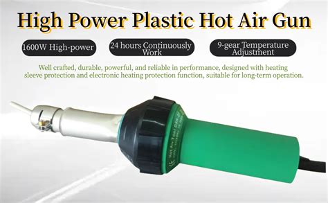 V W Hot Air Plastic Welder Hand Held Heat Pvc Vinyl Linoleum Flooring Hot Air Welding Gun