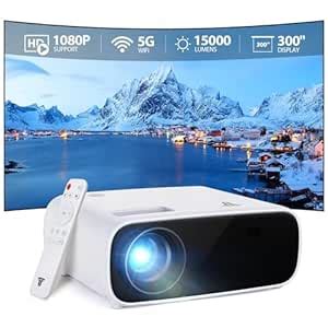 Wielio Projector Native 1080P Projector With WiFi And Bluetooth 15000