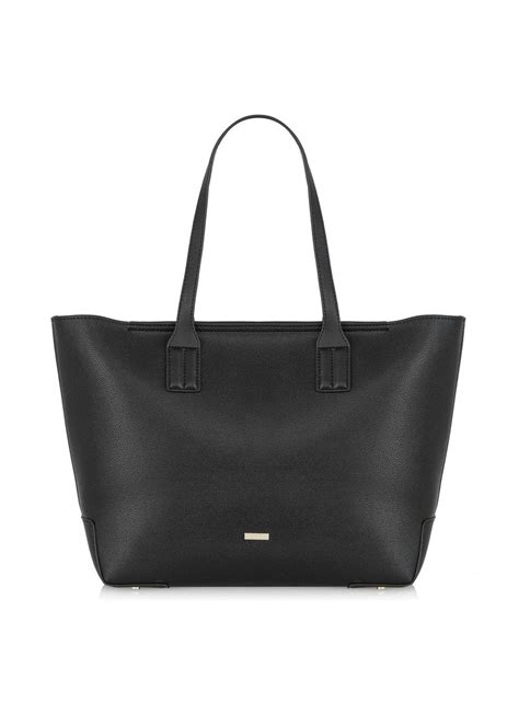 Czarna torebka shopper z imitacji skóry TOREC 0908 99 OCHNIK Moda