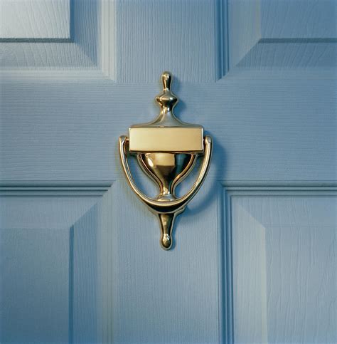 Brass Door Knocker On Front Door by Gk Hart/vikki Hart