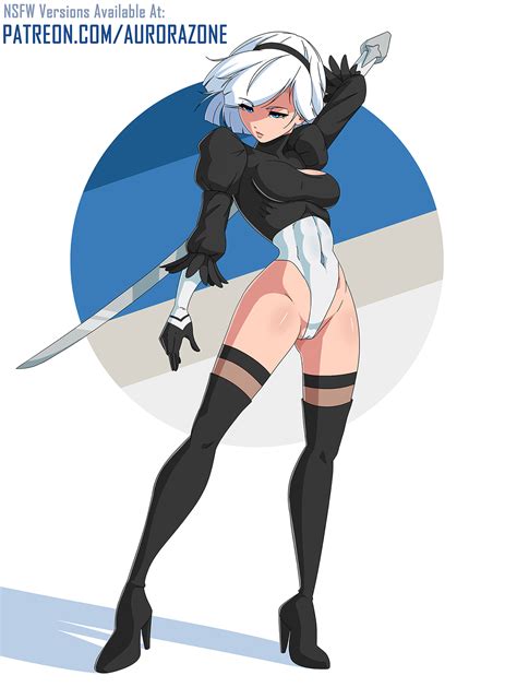 2B Nier Automata By AuroraZone Hentai Foundry
