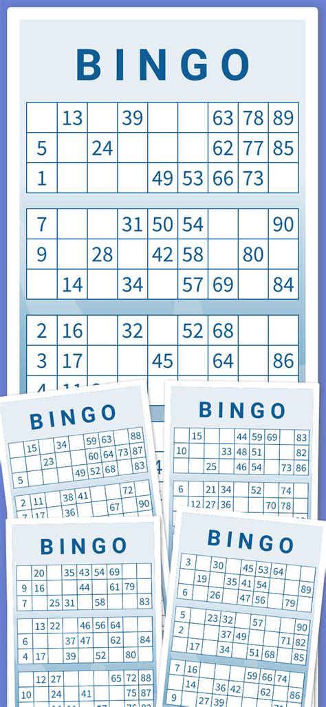 Numbers 1 90 Bingo Cards To Download Print And Customize Images And