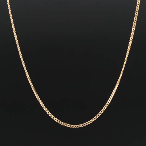 14k Curb Chain Necklace Ebth
