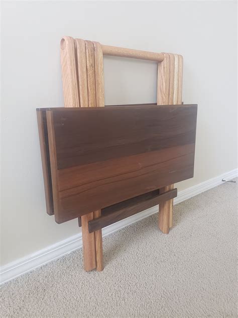 Folding Wood Table, TV Table, Side Table, Tv Tray, Portable Table - Etsy