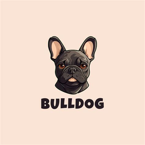 French Bulldog Mascot Logo Design Template Vector Icon Illustration