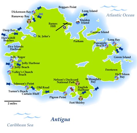antigua map toursmapscom