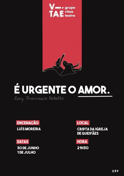 É Urgente o Amor Uma Peça de Teatro Grupo Vitae Teatro Paróquia