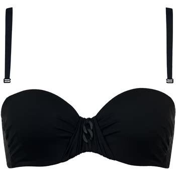 Lisca Badeanzug Oberteil Bandeau Balconnet Palma Schwarz Kleidung Bikini Ober Und Unterteile