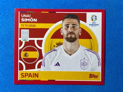 TOPPS EURO 2024 Swiss Edition Red Border ESP4 Unai Simon Spain EUR 1