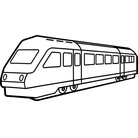 Realistic Train Outline Illustration 46532585 Vector Art At Vecteezy
