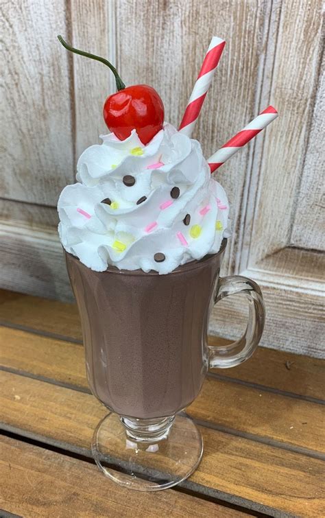 Fake Chocolate Milkshake Fake Sweets Faux Drink Fake Bake Etsy