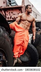 Strong Man Naked Torse Posing Stationary Stock Photo Shutterstock