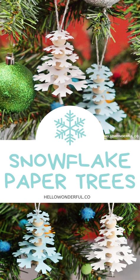 Paper Snowflake Tree Ornaments Video Video In 2021 Christmas