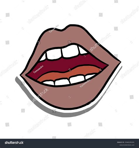 Doodle Nude Lips Talking On White Stock Vector Royalty Free 2546105191 Shutterstock