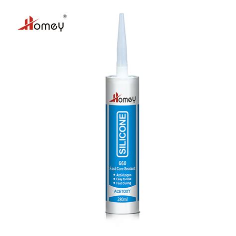 Homey 660 Fast Cure Acetoxy Mildew Resistance Silicone Sealant China