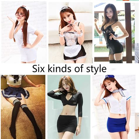 7 Styles Women Sexy Cosplay Uniform Lingerie Set Costume Outfit One Size Shopee Malaysia