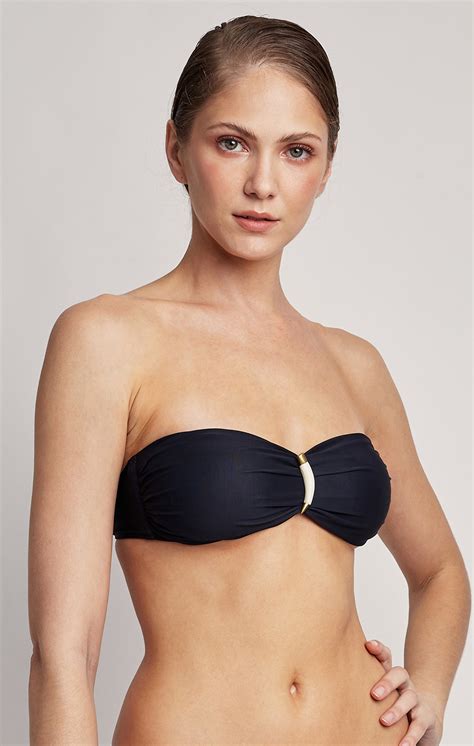 Bikini Tops Top Embellished Bandeau Black Brand Lenny Niemeyer