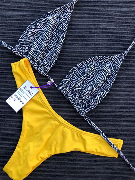 2021 Sexy Tiny Micro Thong G String Sheer Mesh Bikini Swimsuit Tagged