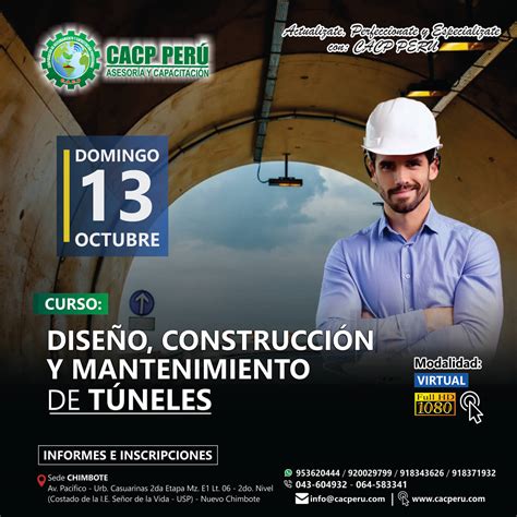 Cacp Perú Curso Diseño Construcción Y Mantenimiento De Túneles